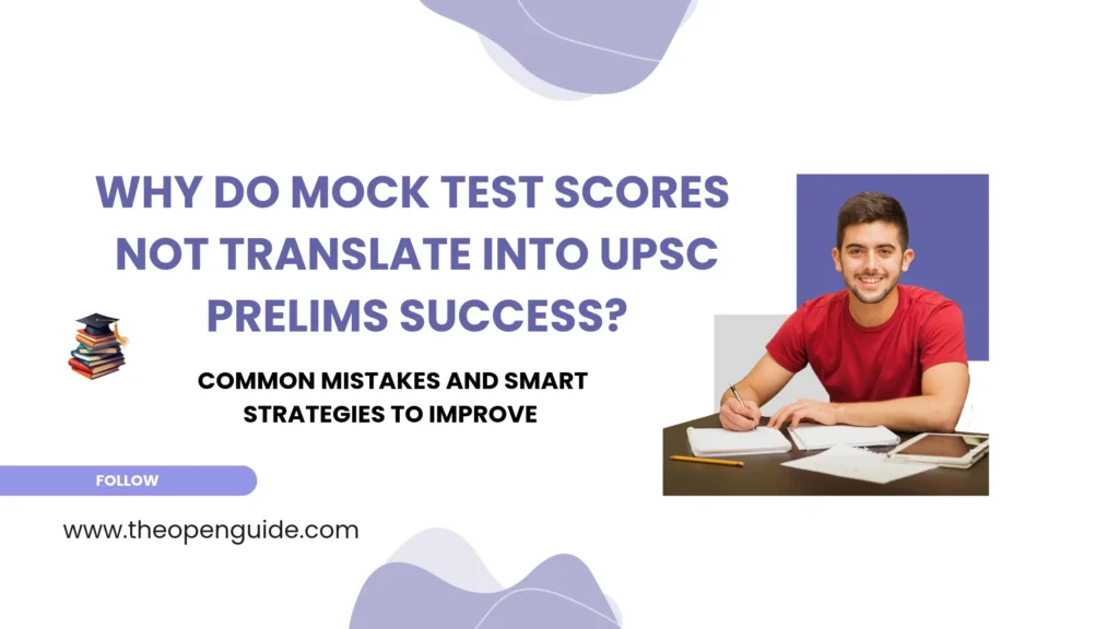 UPSC aspirant struggling to clear prelims despite scoring well in mock tests