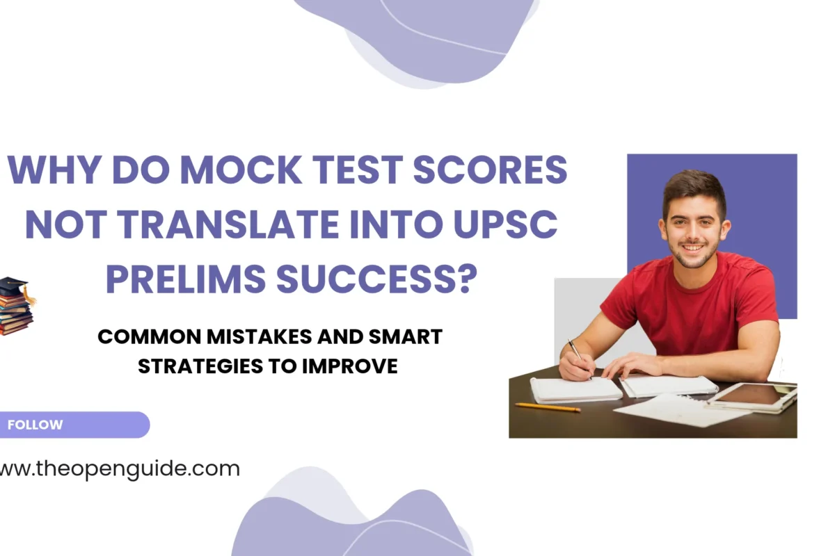 UPSC aspirant struggling to clear prelims despite scoring well in mock tests